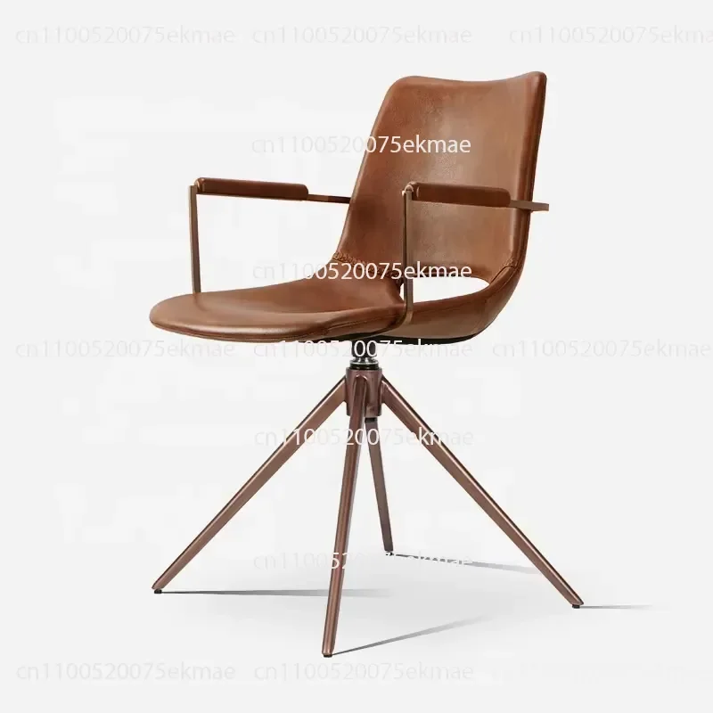 Deluxe Office Computer Chair Home Study Dressing Chair Rotating PU Backrest Armrest Ergonomic