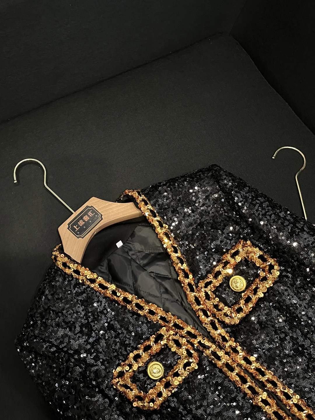 Ele ort cardigan iny lantejoulas novo trabalho pesado outono inverno novo sle ladylike ort outerwear para mulher a38