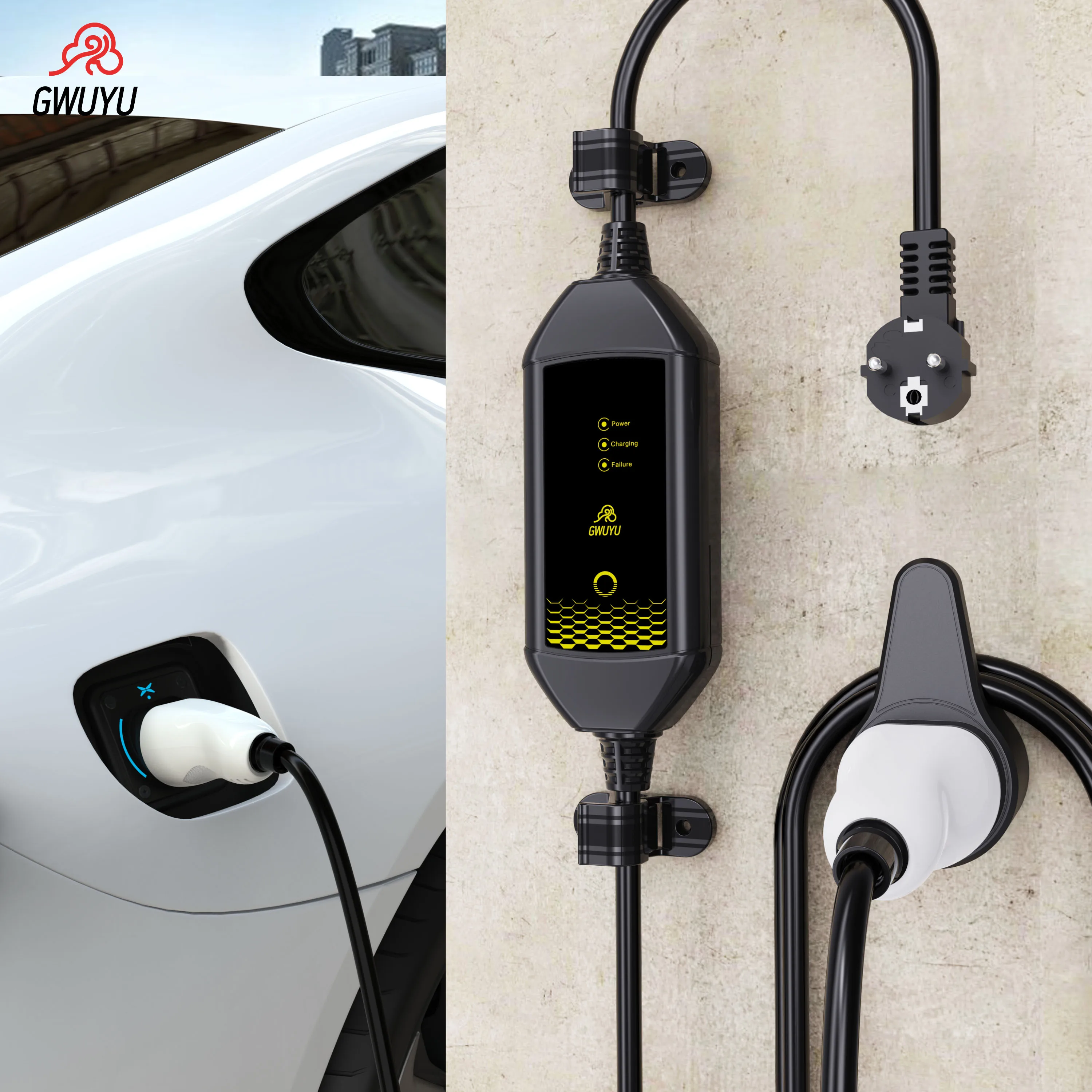 Portable Ev Charger 16A Adjustable - Портативное зарядное устройство для электромобилей 3.5