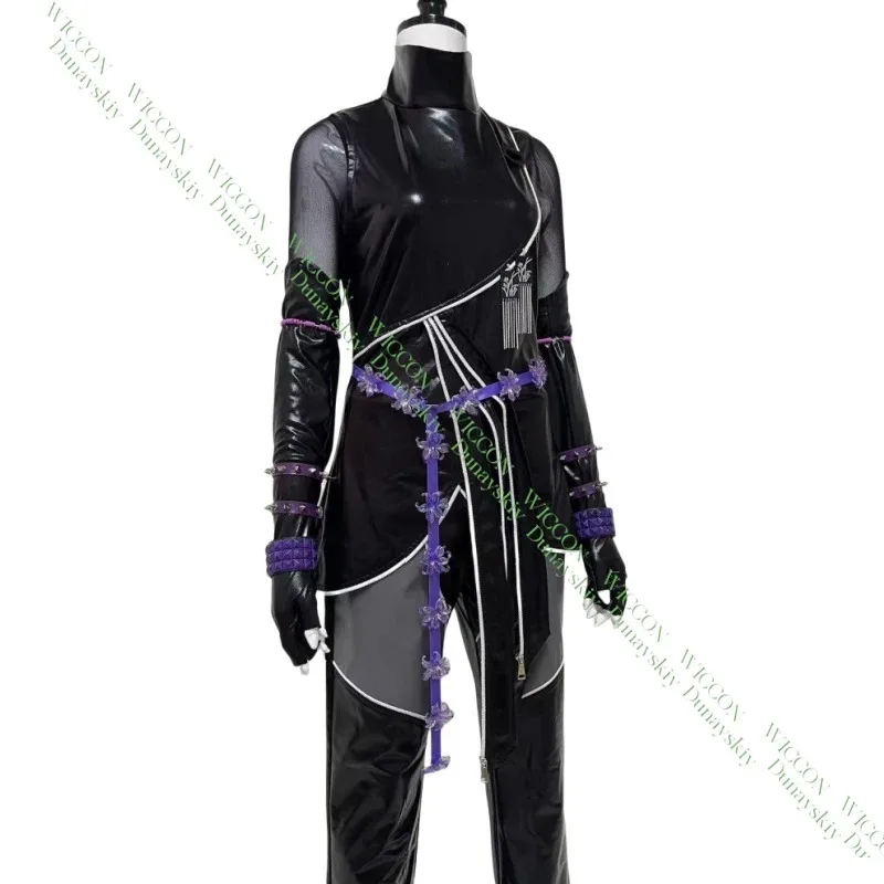 CyKpop Demon Hunters Mira Cosplay disfraz peluca Huntrix cuero Top pantalones traje de rendimiento para mujeres niñas Halloween carnaval