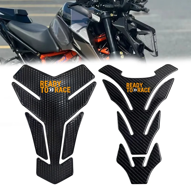 Fit For DUKE 125 200 250 390 790 890 1190 1290 RC390 READY TO RACE Carbon Fiber 3D Oil Fuel Gas Tank Pad Decal Protector Sticker