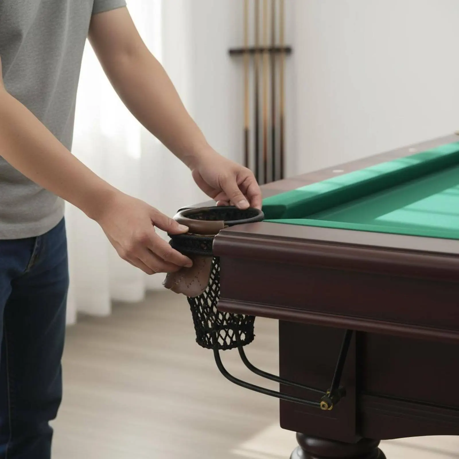 

Прочная сетка для бильярдного стола, утолщенная, без дна, для бара