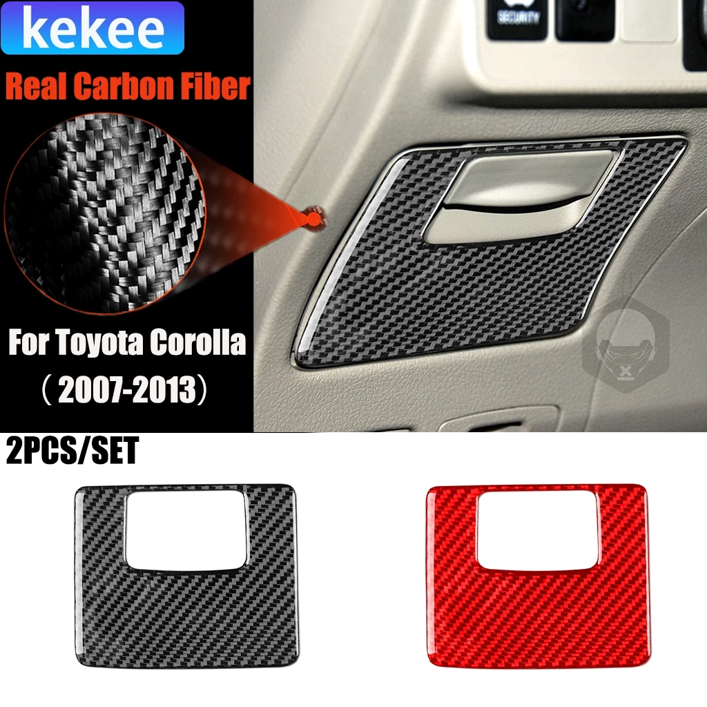 

Carbon Fiber Car Accessories Driver Storage Handle Modified Interior Trim Cover Sticker For Toyota Corolla 2007 2008 2009-2013
