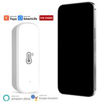 Tuya Zigbee Temperature Humidity Sensor Smart Home Device Compatible with Google Home Alexa for Environmental Monitoring