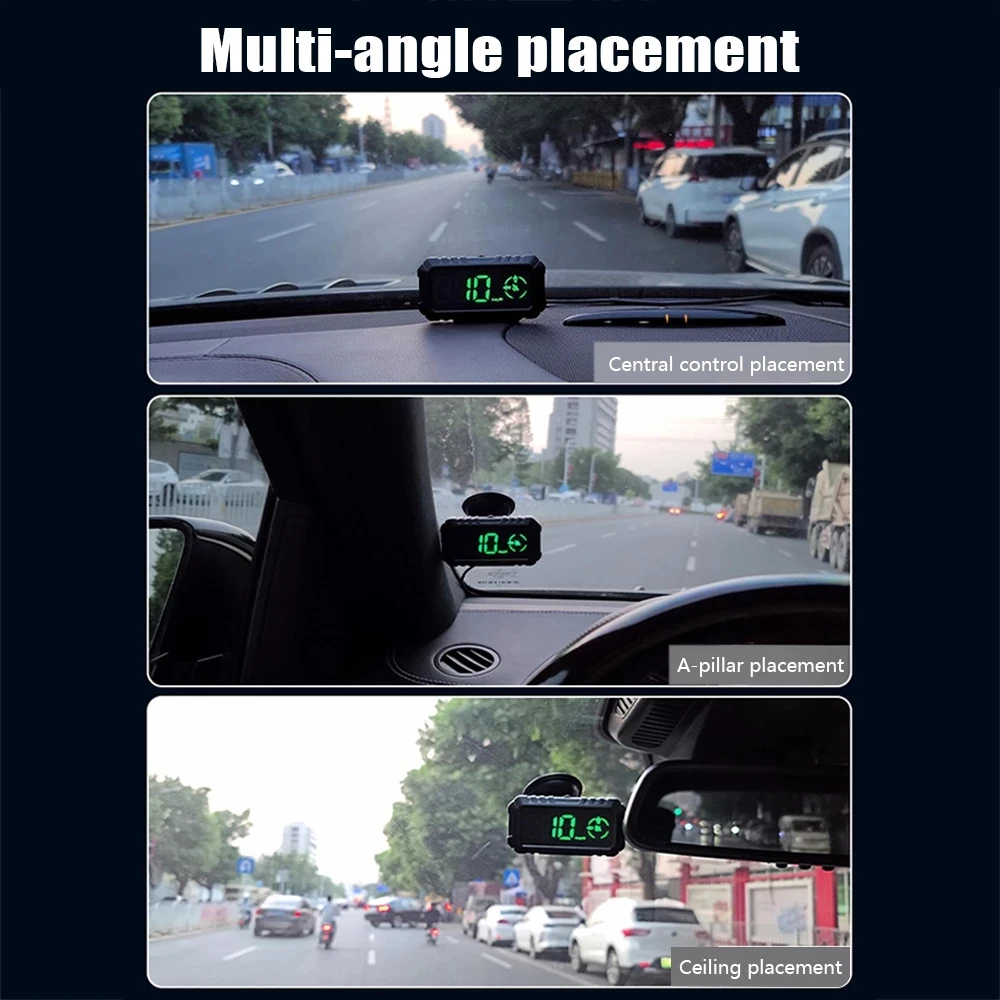 Automotive GPS Gauge Head-Up Display Car Electronics HUD Projector Display Digital Car Speedometer Tachometer for All Cars