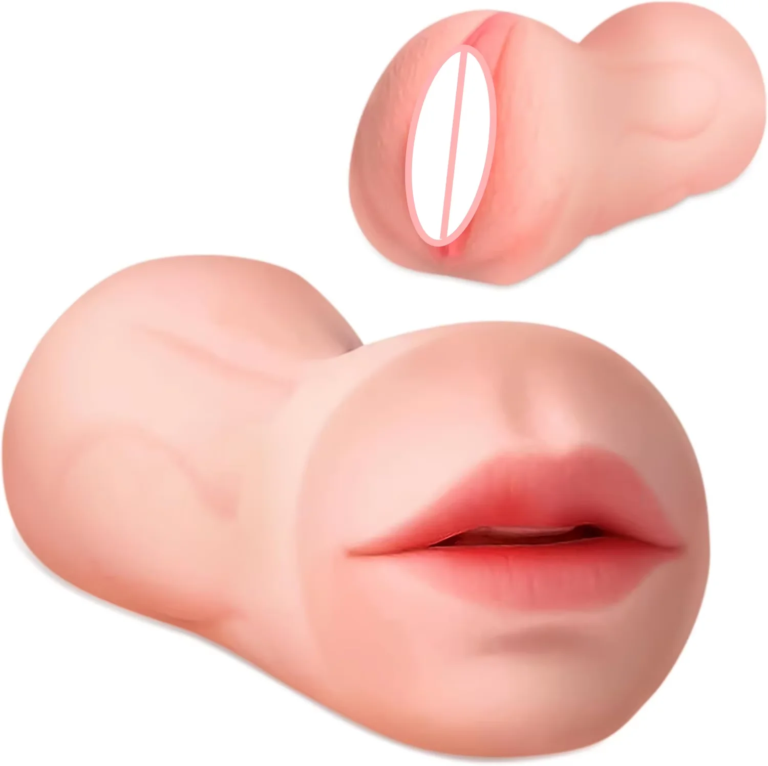 Taza masturbadora Oral masculina 2 en 1, Vagina Artificial de bolsillo, Coño erótico, Garganta Profunda, mamada al vacío, masturbación, Juguetes sexuales para hombres