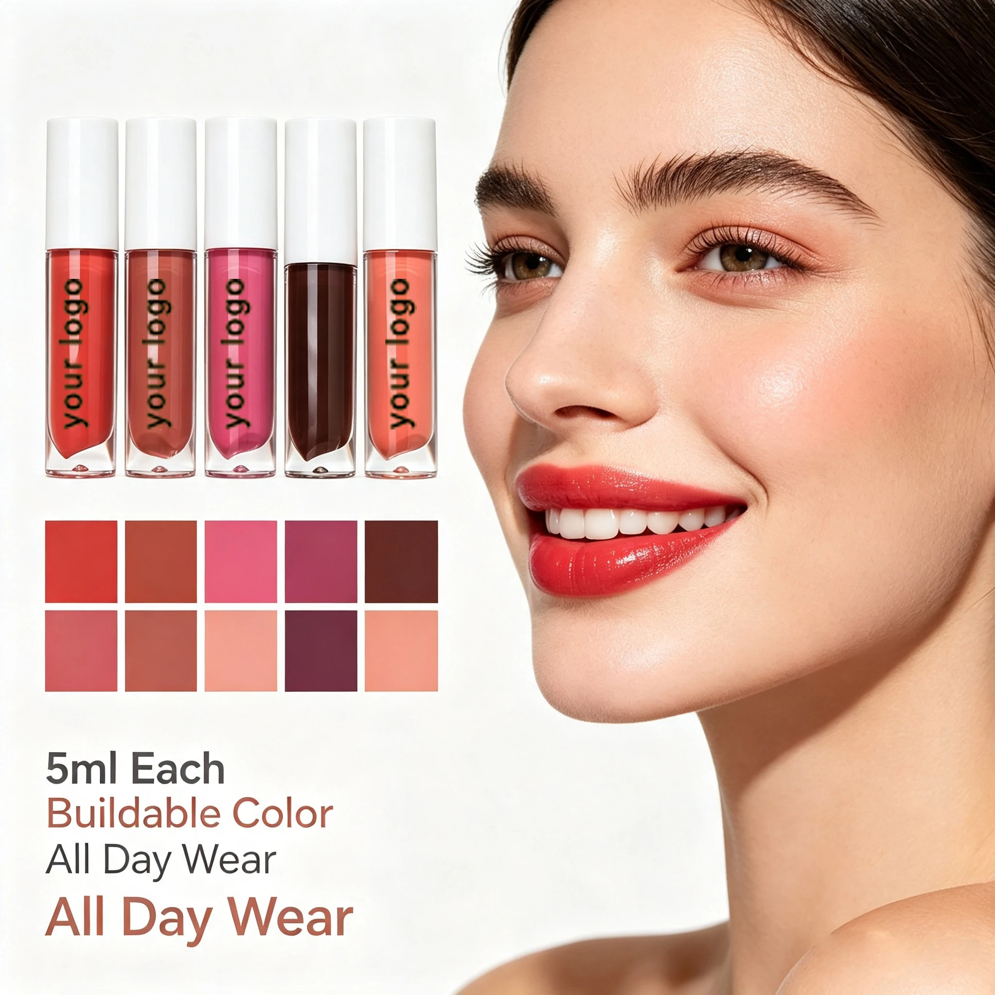 Matte Liquid Lipstick Set Vegan Private Label Custom Logo Wholesale Makeup Factory Direct Supply Lip Gloss