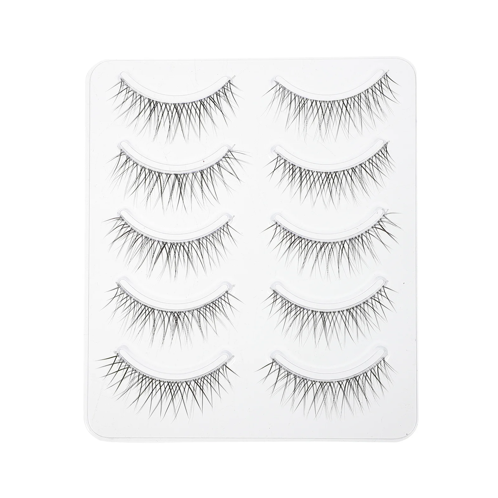 Pestañas postizas cruzadas naturales, diseño delgado 3D, pestañas de fibra sintética reutilizables para fiesta de boda, maquillaje de uso diario