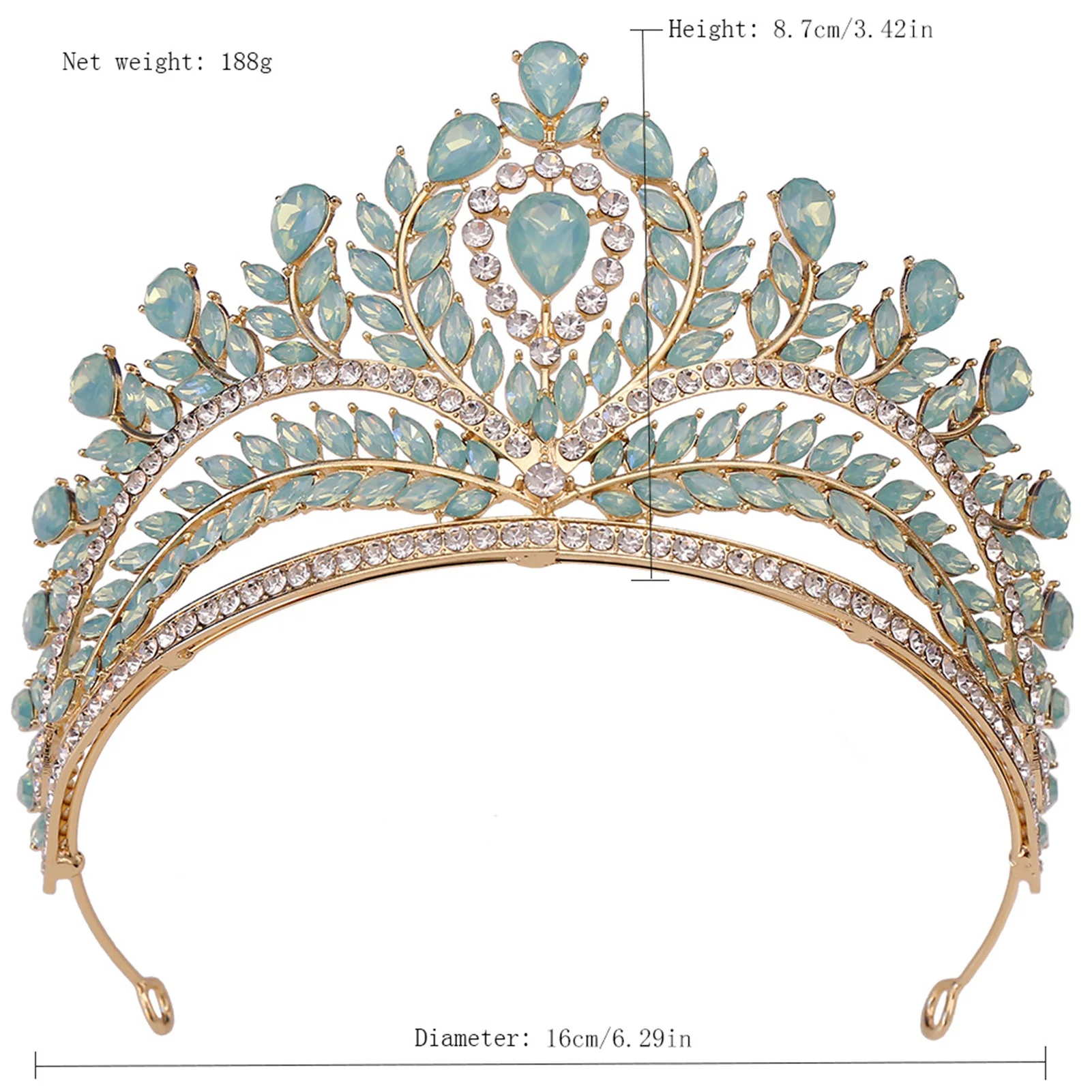 Luxury Bridal Tiara Wedding Hair Accessories Princess Prom Crown For Women Elegant Half Round Hairband Marrigae Hair Jewelry