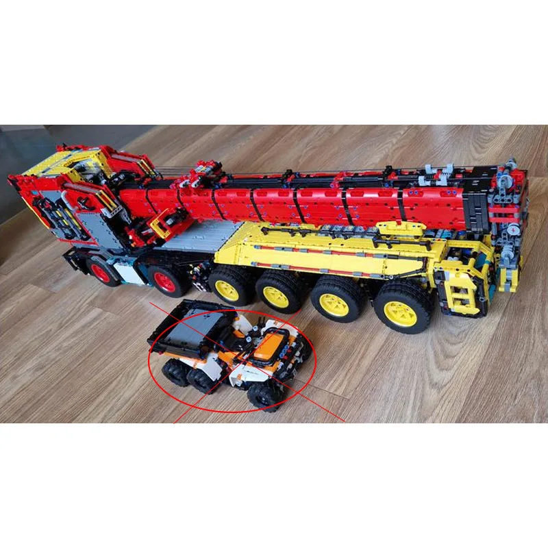 Building Block MOC-153189 Small Crane Project Machinery Crane Trailer Truck Model 10026PCS Building Block Toy Christmas Diy Gift