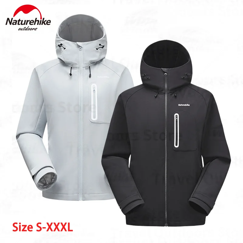 Naturehike Outdoor Soft Shell Jacket Men Women’s 2024 Autumn and Winter New Climbing Hiking Lightweight Waterproof Warm Jackets