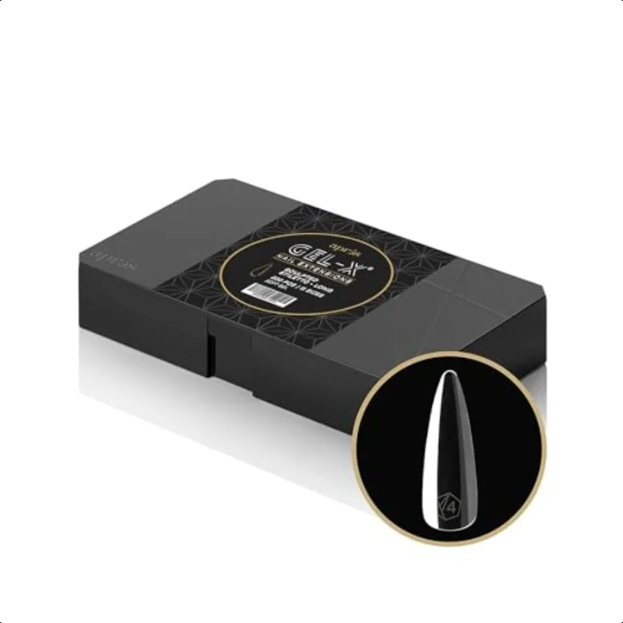 

GelX Sculpted Stiletto Long Tip Box 500pc GelX Tips 11 Sizes 009 Premium Quality