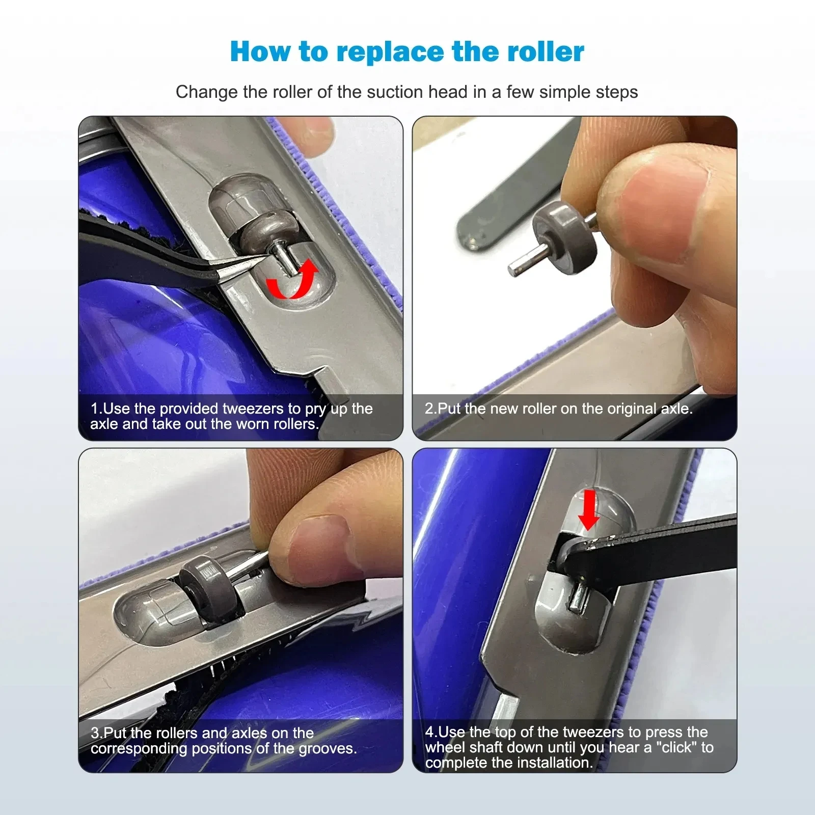 Soleplate Wheels Replacement for Dyson V6 V7 V8 V10 V11 DC62 Direct Drive Cleaner Head Strips Felt Strips Rollers Replacement Pa