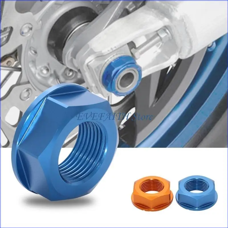 124B M20 Aluminum Rear Axles Nut Road Racings Bike Nut Bike Wheel Fastener Motorbike Upgrade Simple Use for Motorcycles