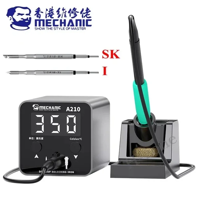 LED Digital Display Fast Heating Soldering Iron Station  C210 Handle Tips Electronic Phone IC Chip PCB Welding Rework Station