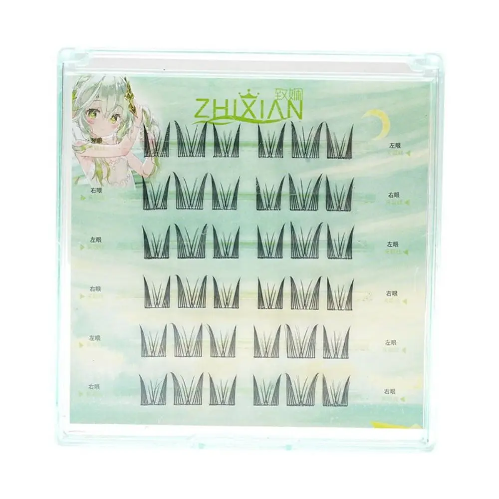 رقيق الغراء الحرة العنقودية الرموش جلدة تمديد كثيفة ذاتية اللصق الرموش الصناعية الفردية طويلة الأمد