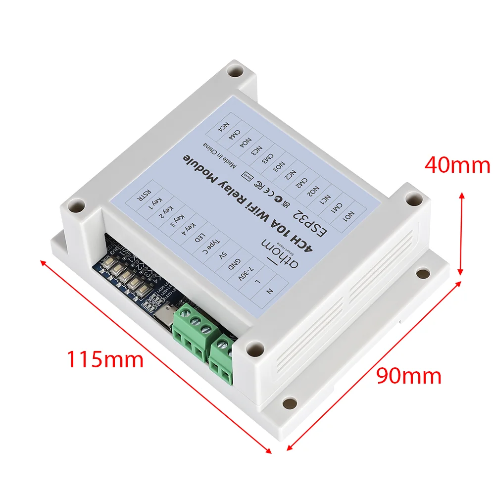 Tasmota 4CH ESP32 RF433 Inching/Self-lock Relay Works With Home Assistant