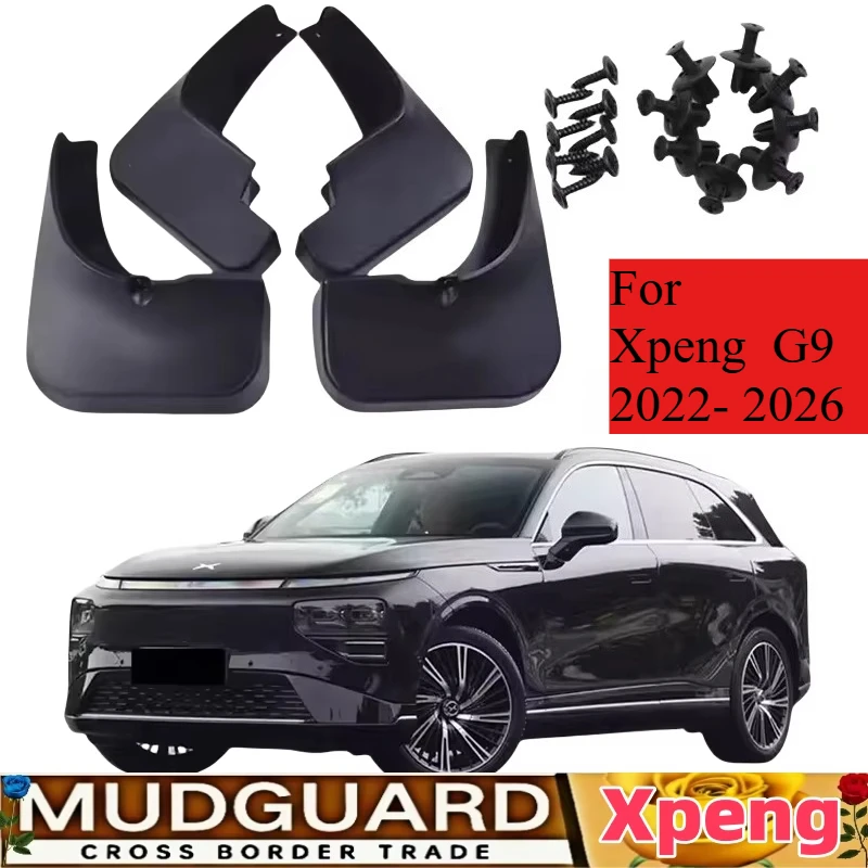 For Xpeng XiaoPeng G9 2026 2025 2024 2023 Mudguards Splash Guards Fender Car Mudflaps Front Rear Car Cover Protecto Accessories