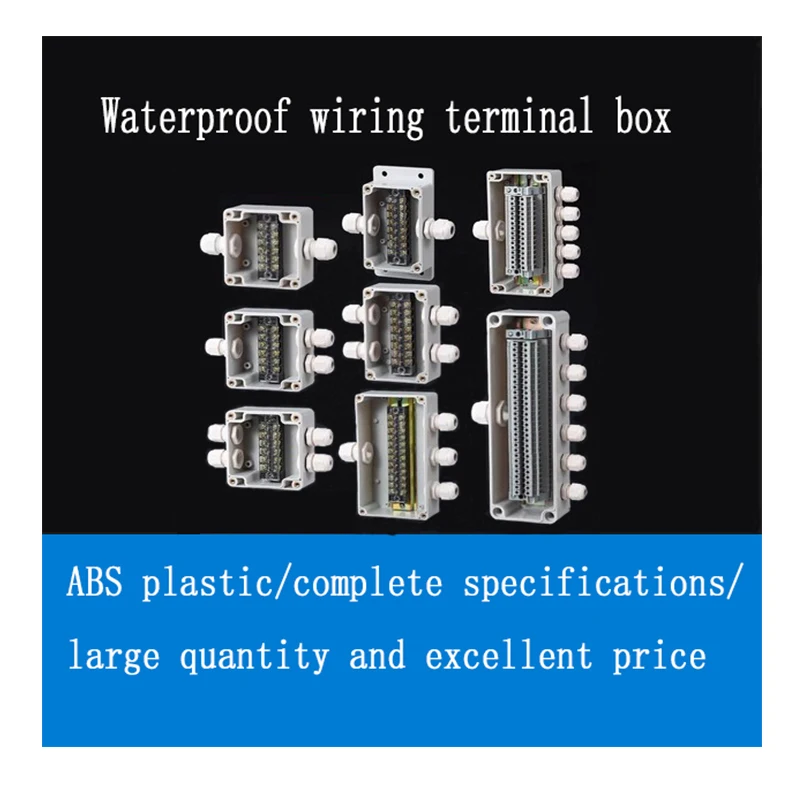 

Terminal Box Plastic Household Monitoring Power Supply With Terminal Outdoor Waterproof Threading Cable Distribution Sealing