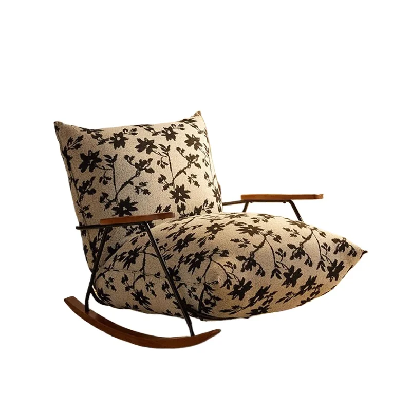 

Lazy sofa, retro-style single sofa chair, balcony, living room, casual home can be shaken and reclined