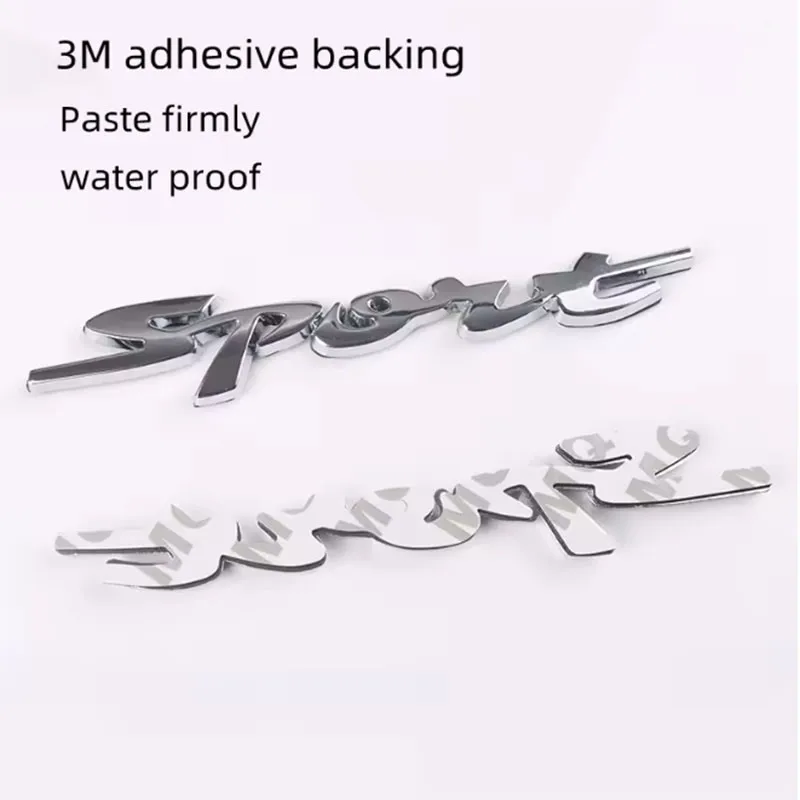 Metal 3D Chrome Car Trunk Auto body Racing Sport Word Letter Sticker Water Proof Logo Emblem Badge Decal Sticker Car Accessories view 3