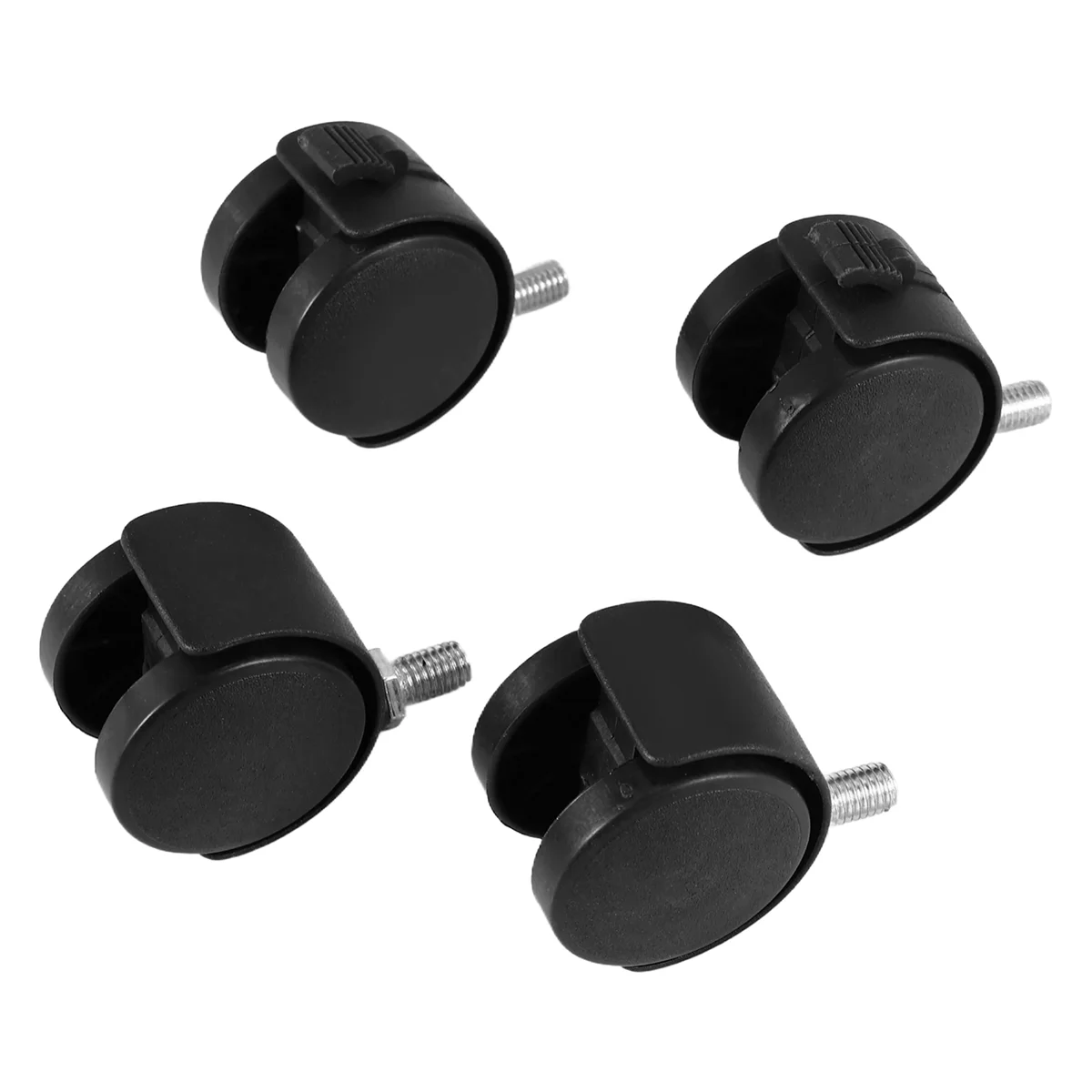 New Set of 4 Screw in Caster Wheels - 2 with Lock Function