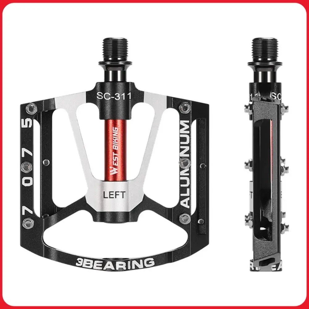 

2Pcs Bicycle Pedals Anti Slip 3 Bearing Ultralight Pedals Aluminum Alloy Pedals Bike Flat Pedals for MTB Road Bike