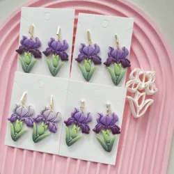 Vintage Exotic Vibe Floral Shapes Eardrop Earrings Polymer Clay Molds Clay Cutting Molds For DIY Handmade Jewelry Necklace Gifts
