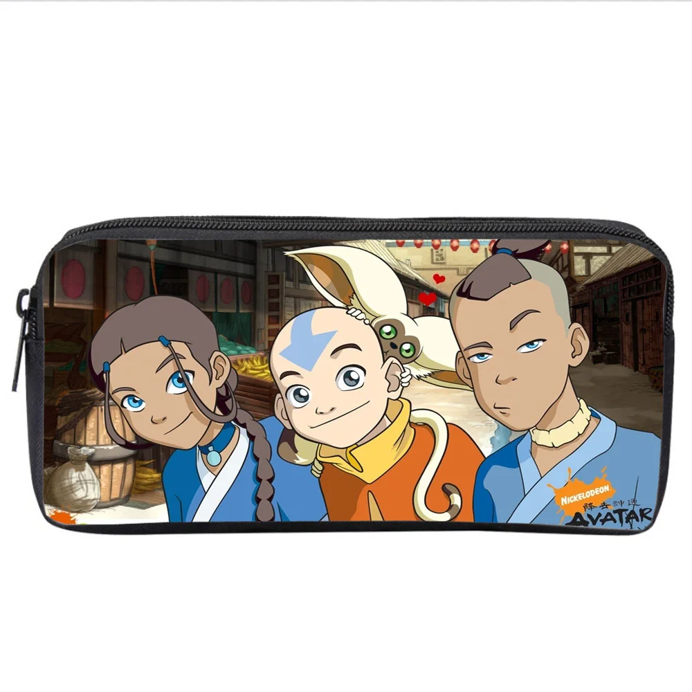 Anime Game Avatar Student Pencil Case Kids Cartoon Pencil Bag Teenager Zipper Handbag Women Girls Makeup Bag