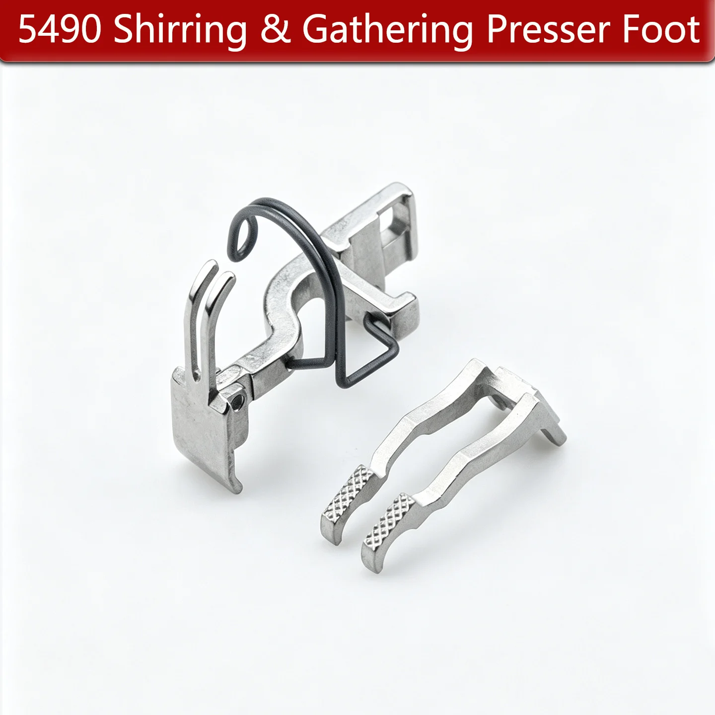 Best Selling MUDIAN DLU‑5490 Differential Shirring Presser Foot 5490 Pleat Foot For Thin Material Sewing Replacement Spare Parts