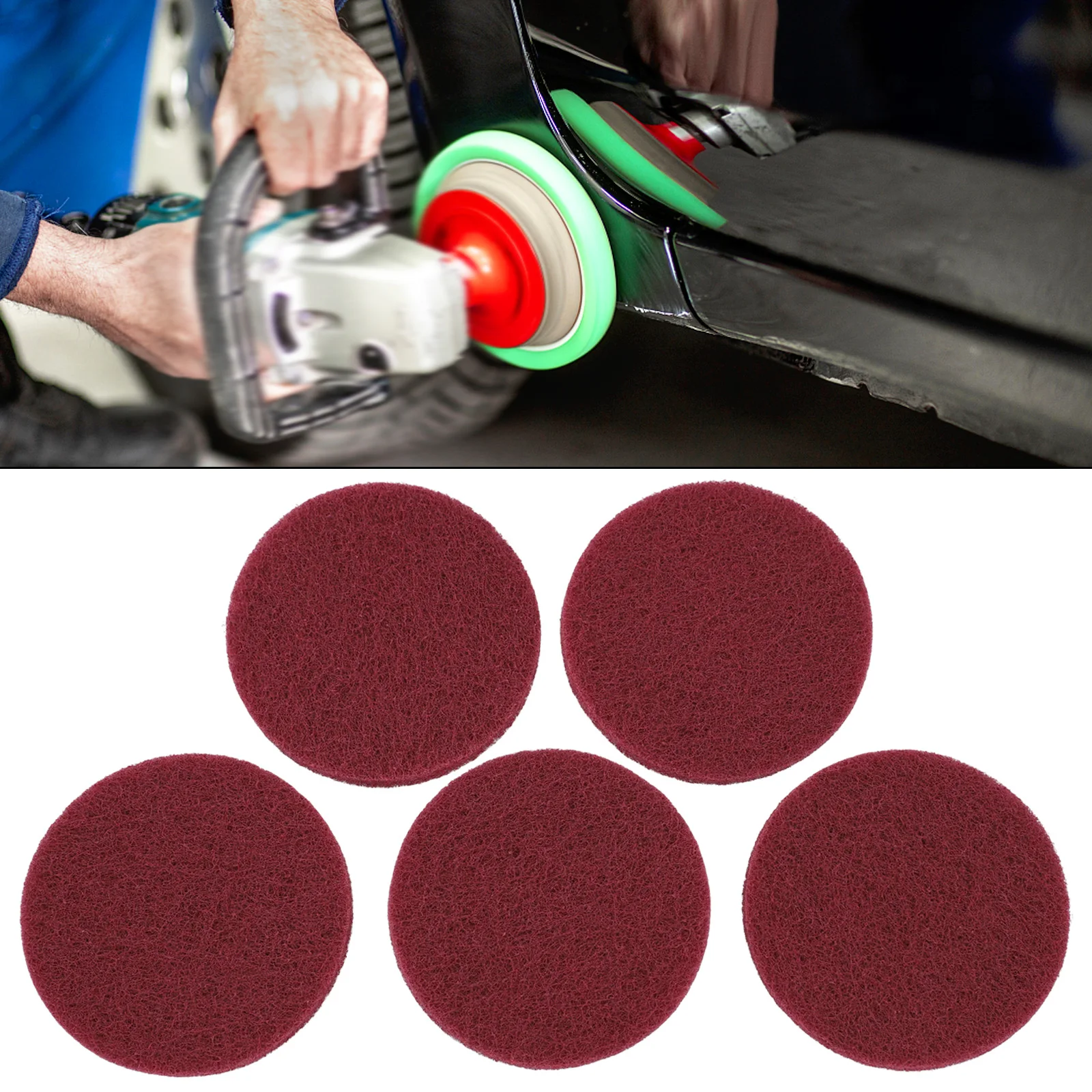 Nylon Scrub Pad Set for Industrial Use 5pcs 4 Inch Cleaning For Pads for Effective Showers and Bathtubs Maintenance