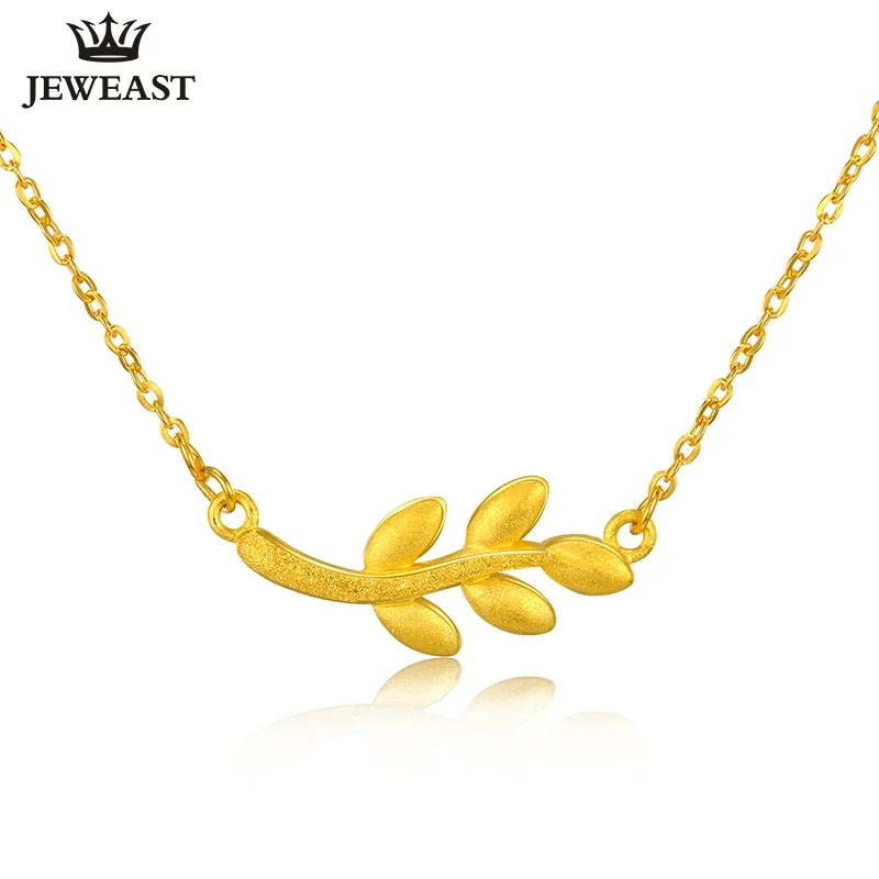 XXX 24K Pure Gold Necklace Real AU 999 Solid Gold Chain Beautiful Leaf Upscale Trendy Classic Party Fine Jewelry Hot Sell New