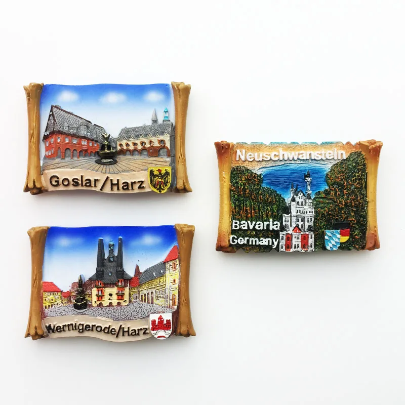 Germany Travelling Souvenirs Fridge Magnets Schloss Hamburg Nürnberg Burg Hohenzollern Schwarzwald Bremen Fridge Stickers Gifts