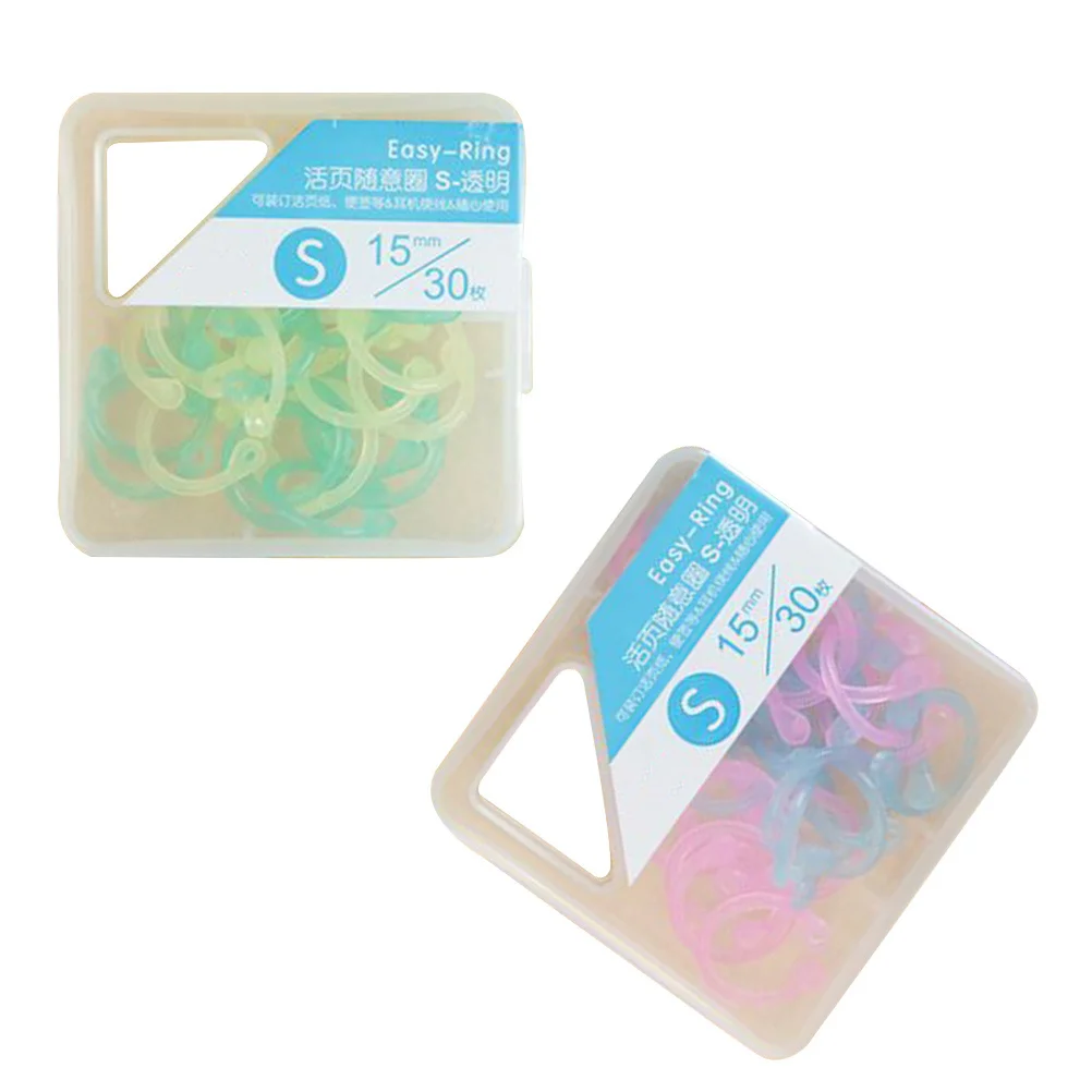 

60Pcs Multipurpose Binder Rings Strong Plastic Book Circles Ideal for DIY Bindings Office School Supplies Easy to Use Fastener