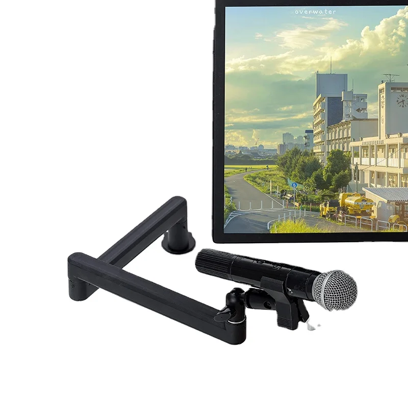 Topfree MS66 Adjustable Aluminum Iron Desktop Mic Stand Weighted Base Multi-Functional 360 Rotatable Shock Mount