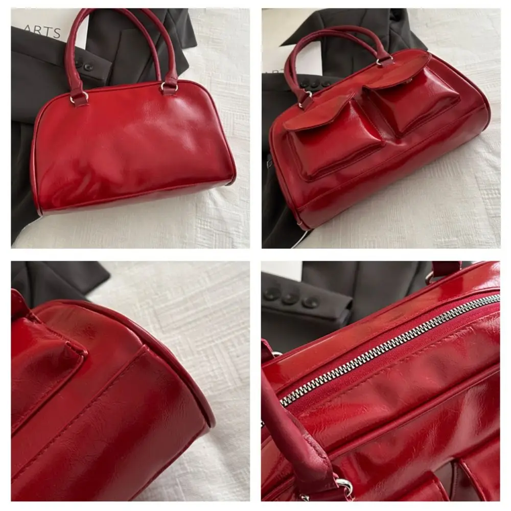 New Solid Color Crossbody Bags High-capacity PU Satchel Hobo Bag Luxury Design Underarm Bag for Women