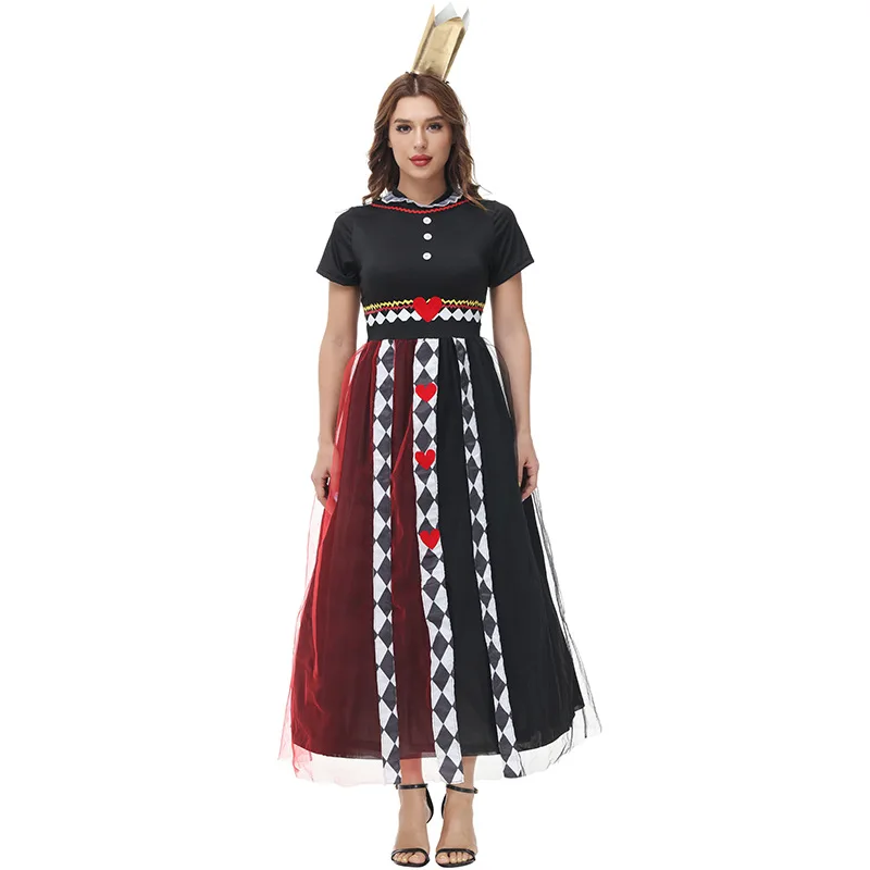 queen-of-hearts-loween-poker-costume-red-queen-love-dr-women's-dr-ladies'-gown-stage-performance-summer