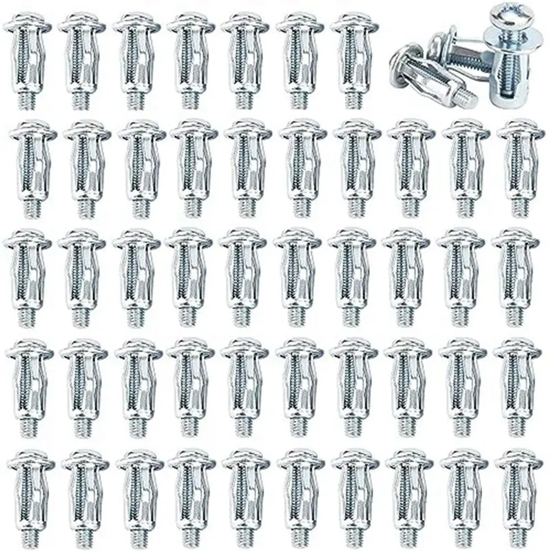 ABZL 320PC Expansion Screw Petal Nut,Petal Shape Metal Nut,Jack Nuts Petal Nuts Expansion Nut,For Installation License Plates