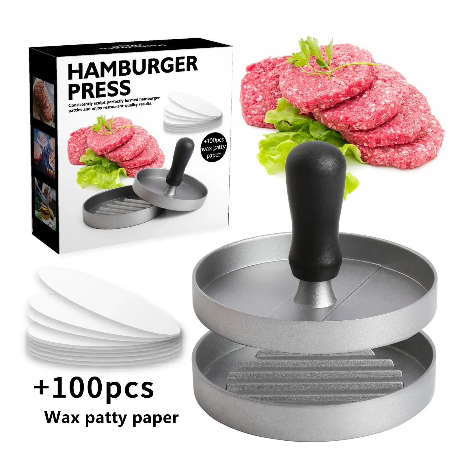 

Aluminum Meat Tools Non-Stick Chef Cutlets Hamburger press Hamburger Maker Burger Mould Press For Cutlets Burger Maker Mould