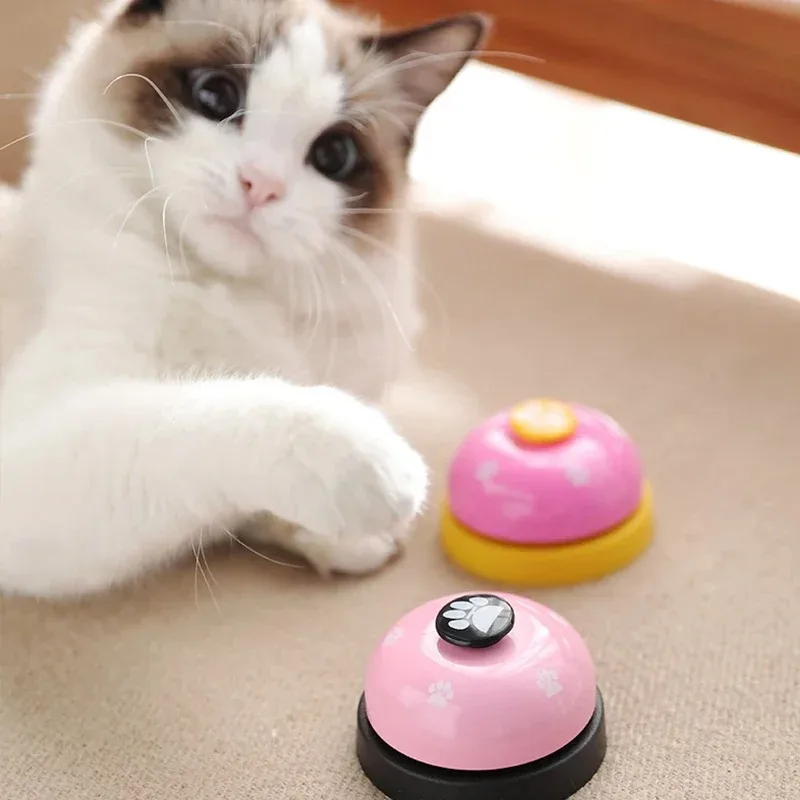 Dogs Training Bells Cat Meal Bell Puppy Feeding Call Bell Child Hand Ability Training Interactive Cats Toy Pet Training Button