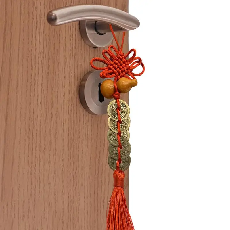 Chinese Feng Shui Ornament Good Luck Ornament for Doors Traditional Chinese Knot Tassel Charm Lucky Gourd Pendant for Wealth