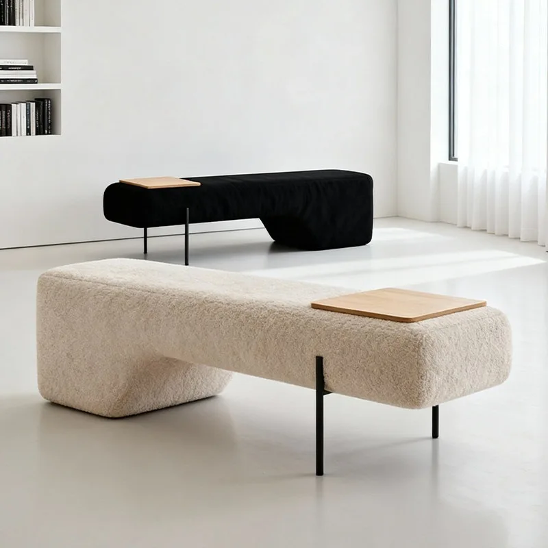 

LTT Nordic light luxury bedroom bedside stool creative living room leisure bench home shoe changing stool
