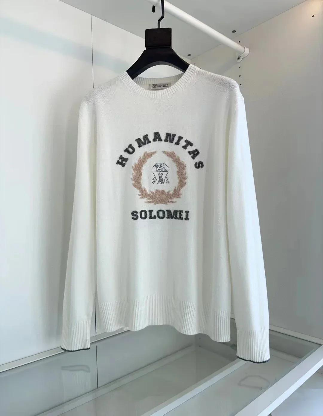 BILLIONAIRE BLKA CPTG T-Shirt cotton men 2025 Autumn new white Embroidery Straight elasticity size M-2XL long sleeve