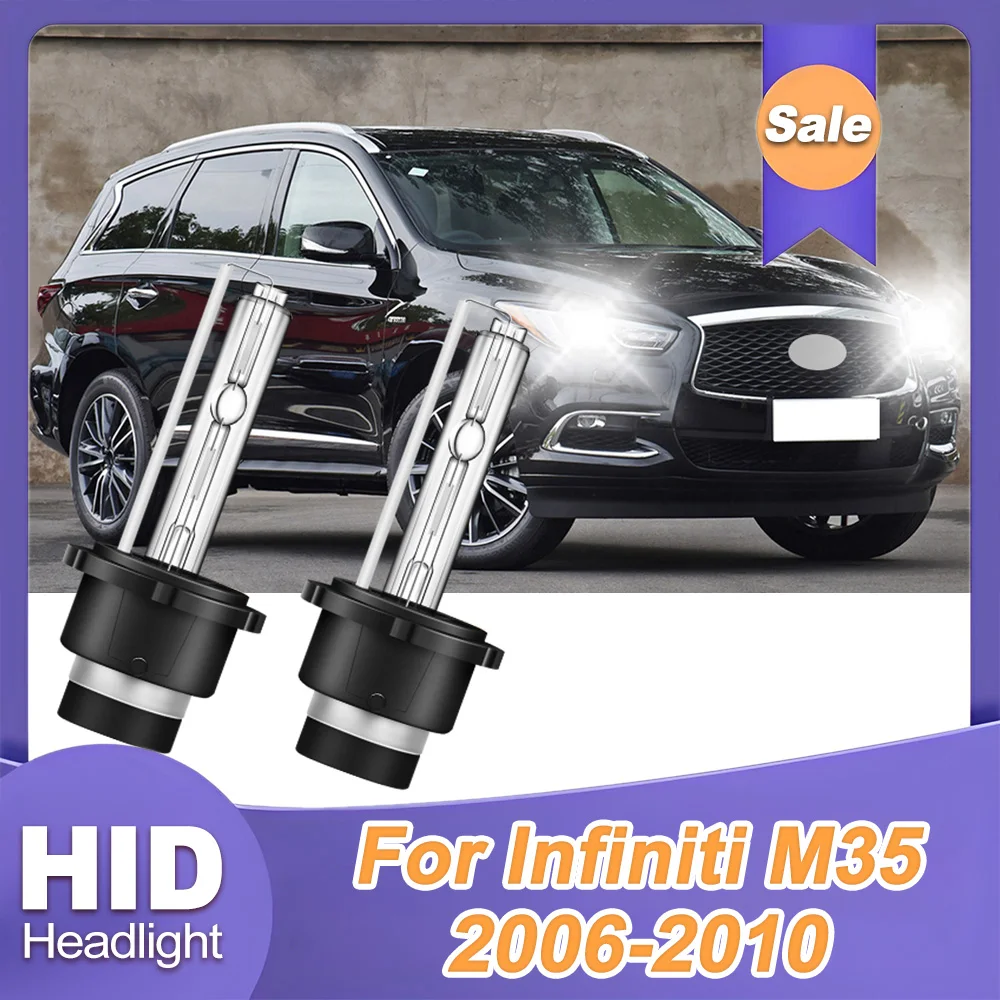 

2X фары автомобильные фары D2S 6000K белые HID ксеноновые фары 35 Вт 12 В ближнего света супер яркие для Infiniti M35 2006-2009 2010