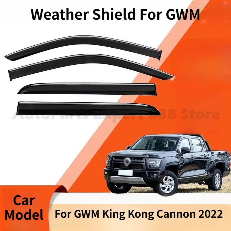 

Modification Parts Weather Shield For GWM King Kong Cannon 2022 Window Visor Rain Guard Deflector Windshield Awning Trim