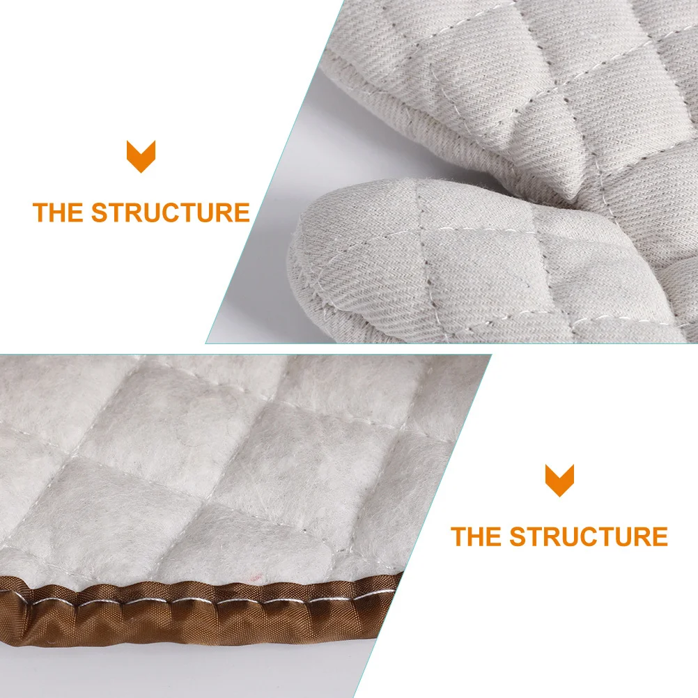 

1 пара универсальных кухонных перчаток-прихваток, термостойкие, для выпечки, барбекю, микроволновой печи, для защиты рук, утолщенные