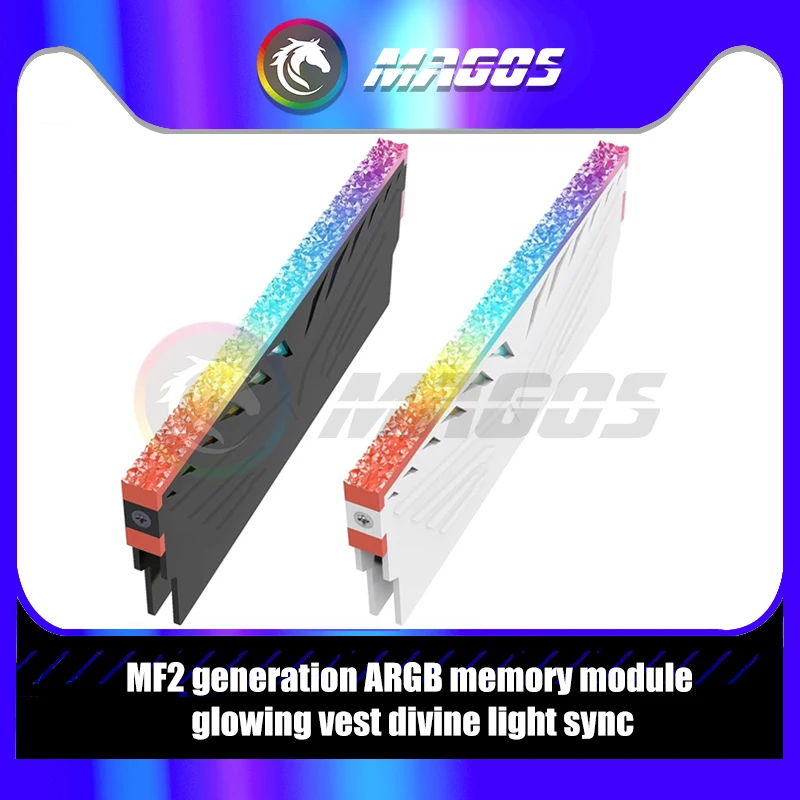 Computer RAM Heatsink 5V ARGB MOBO AURA SYNC, Diamond RGB Flow Style, Memory Stick Armor Vest For DDR3 4 5 Universal