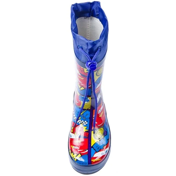 Botas de coches de dibujos animados de Disney para niños, Botas de lluvia para estudiantes, zapatos de moda para niños, zapatos cortos antideslizantes