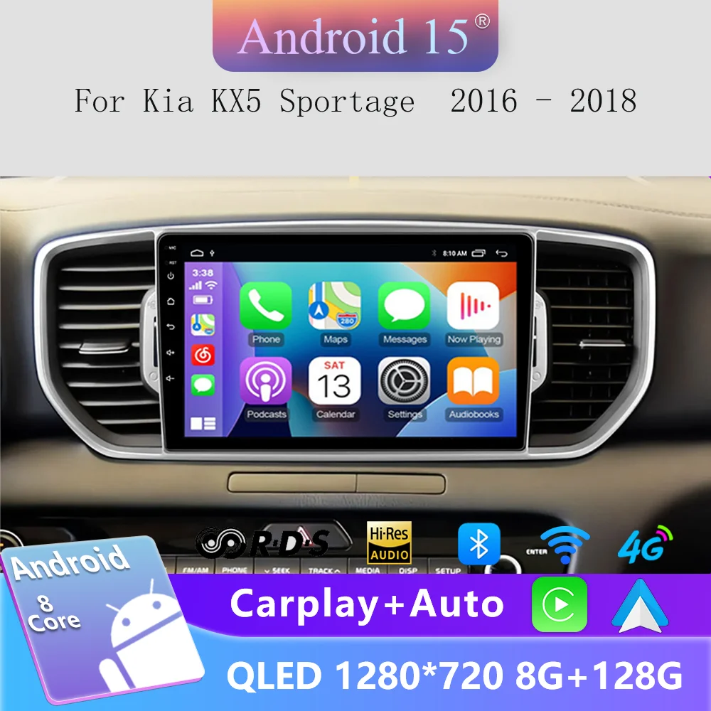 Android 15 For KIA Sportage 4 KX5 2016 2017 2018 Car Radio Multimedia Video Navigation GPS 2 Din Stereo DVD Accessories Speakers