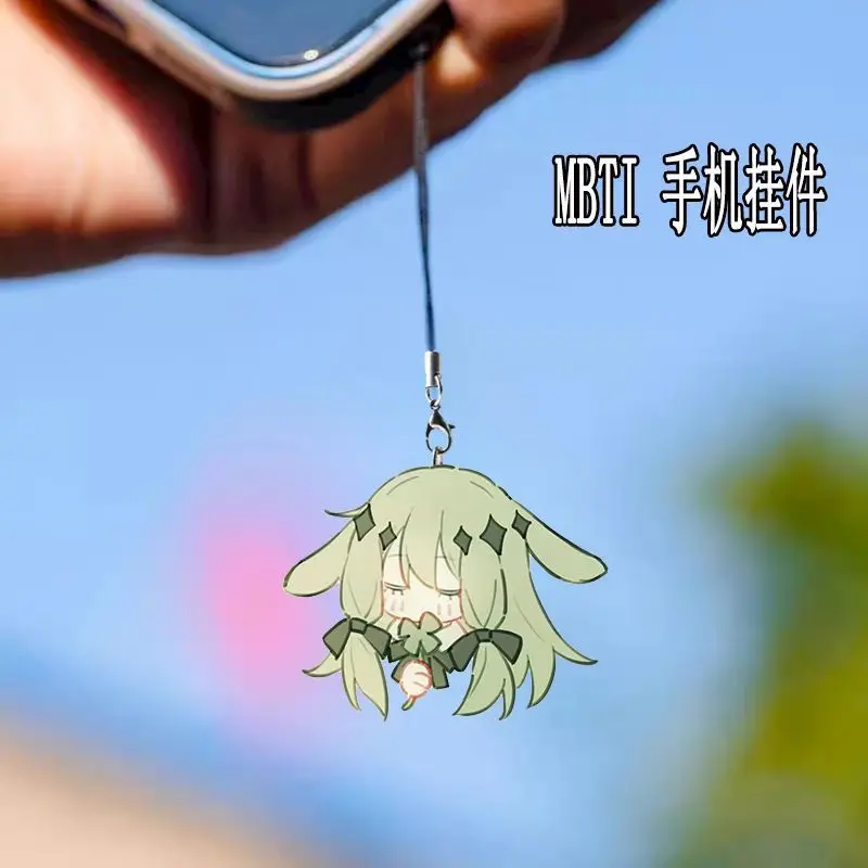 سحر لعبة MBTI16 INTP INTJ الهاتف المحمول حزام قلادة سلسلة مفاتيح مصنوعة من الأكريليك نموذج تأثيري شخصيات حلية اكسسوارات هدايا جيدة #2